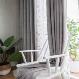 Mörkläggningsgardin I Linfärg, Måttbeställd, Enfärgad, Miljöskyddande, Rumsförmörkande