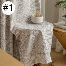 Lövtryckta Gardiner I Amerikansk Stil I Polyester