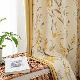 Chevron Mörkläggningsgardiner Amerikansk Blommosaik