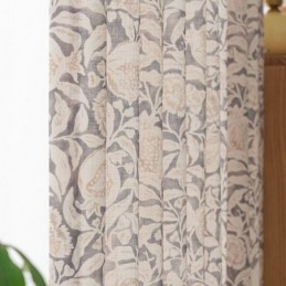 Amerikanskt Tryckt Gardin Måttbeställd Gardin Granatäppleblomma Polyester