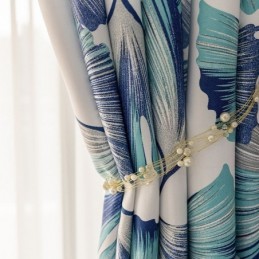 Måttbeställd Gardin Gardin I Nordisk Stil Med Lövtryck