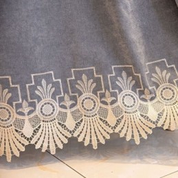 Halvmörkläggningsgardin Måttbeställd Gardin I Kinesisk Stil Med Chenillebroderi I Pipa För Vardagsrum Och Sovrum