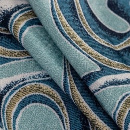 Mönstrade Gardiner I Skandinavisk Stil Med Chenillemönster