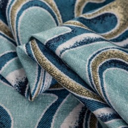 Mönstrade Gardiner I Skandinavisk Stil Med Chenillemönster