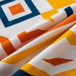 Nordiska Linnegardiner Geometriskt Tryckta För Vardagsrum Och Sovrum