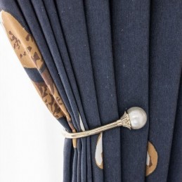 Måttbeställd Bomullsgardin Med Björntryck, Barnstil