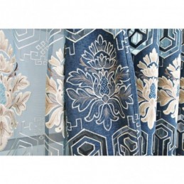 Mörkläggande Chenillegardin Med Måttbeställning, Europeisk Blombroderi, För Vardagsrum/Sovrum