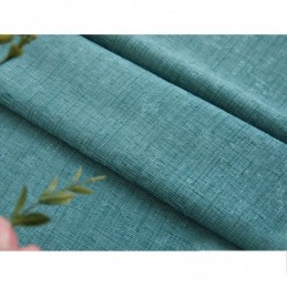 Broderad Gardin Måttbeställd Gardin Europeisk Blomma Halvmörkläggande För Vardagsrum/Sovrum