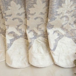 Europeisk Chenillegardin Måttbeställd Gardin Blombroderi För Vardagsrum/Sovrum