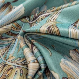 Mörkläggningsgardiner I Chenille Med Europeiskt Blommönster