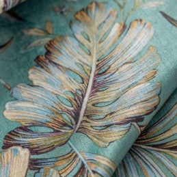 Mörkläggningsgardiner I Chenille Med Europeiskt Blommönster