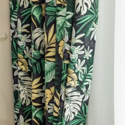 Mörkläggningsgardiner I Chenille Med Europeiskt Blommönster