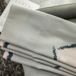 Bomullsgardin Måttbeställd Gardin Hjärtformad Tryckt Nordisk