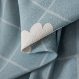 Måttbeställd Bomullsgardin Blommigt Tryckt Nordisk Stil