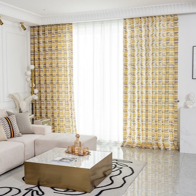 Mönstrad Gardin I Bomull, Nordisk Stil