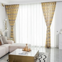 Mönstrad Gardin I Bomull, Nordisk Stil