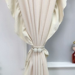 Nordisk Chenillegardin Måttbeställd Enfärgad Skarvning För Vardagsrum/Sovrum