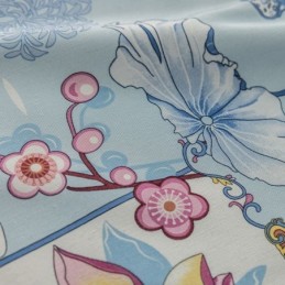 Nordisk Stil Gardin Måttbeställd Gardin Blommigt Mönstrad Bomull