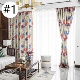 Nordisk Stil Gardin Måttbeställd Gardin Blommigt Mönstrad Bomull