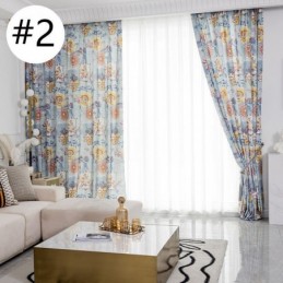 Nordisk Stil Gardin Måttbeställd Gardin Blommigt Mönstrad Bomull