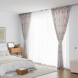 Nordisk Stil Gardin Måttbeställd Gardin Bomullsvävt Tryckt