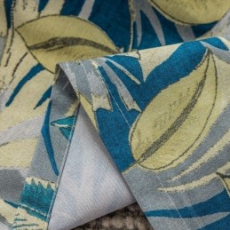 Måttbeställd Bomullsgardin Med Bladmönster I Amerikansk Stil