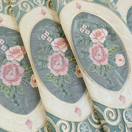 Chenillebroderigardiner I Europeisk Stil Med Blommönster För Vardagsrum Och Sovrum