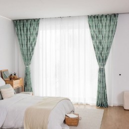 Mönstrad Gardin I Bomull, Nordisk Stil, Måttbeställd