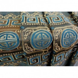 Halvmörkläggningsgardin Måttbeställd Gardin I Kinesisk Stil Med Tyl-Sammetsbroderi För Vardagsrum/Sovrum