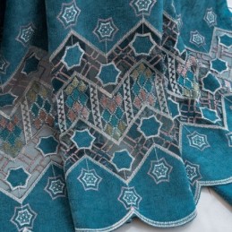 Mörkläggningsgardin Måttbeställd Gardin Geometrisk Broderi Nordisk Stil För Vardagsrum Sovrum