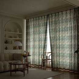 Bomullsgardin Måttbeställd Gardin Amerikansk Stil Med Växttryck