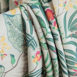 Bomullsgardin Måttbeställd Gardin Amerikansk Stil Med Växttryck