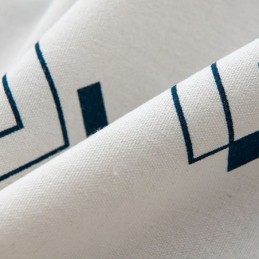 Geometriskt Tryckt Linnegardin Måttbeställd Gardin I Nordisk Stil För Vardagsrum/Sovrum