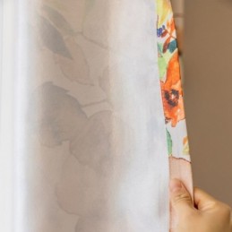 Måttbeställd Gardin Gardin Med Växttryck I Amerikansk Stil