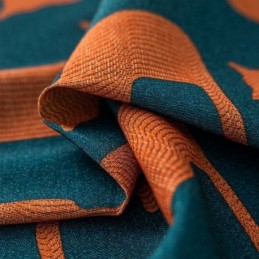 Måttbeställd Bomullsgardin Kattungetryckt Nordisk Stil