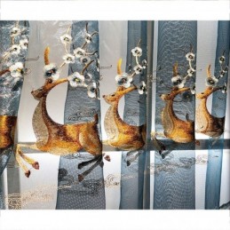 Nordiska Chenillegardiner Bruna Broderier Halvmörkläggning För Vardagsrum Sovrum