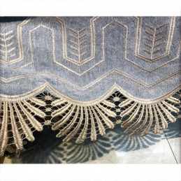 Nordiska Chenillegardiner Bruna Broderier Halvmörkläggning För Vardagsrum Sovrum