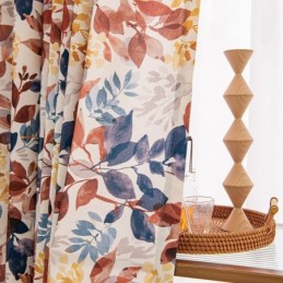 Nordisk Bomullsgardin Måttbeställd Gardinblad Tryckt