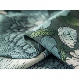 Måttbeställd Bomullsgardin Blommigt Tryckt Nordisk Stil