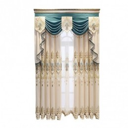 Mörkläggande Chenillegardin Med Måttbeställning, Europeisk Blombroderi, Fönster För Vardagsrum Och Sovrum