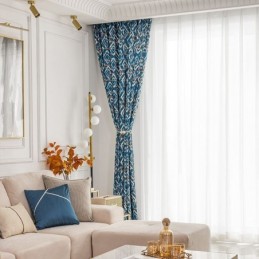 Måttbeställd Gardin Med Rombtryck I Nordisk Stil