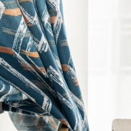 Måttbeställd Gardin Med Rombtryck I Nordisk Stil