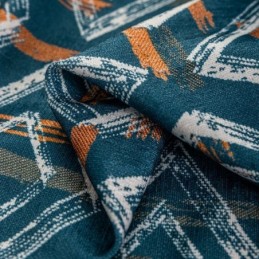 Måttbeställd Gardin Med Rombtryck I Nordisk Stil