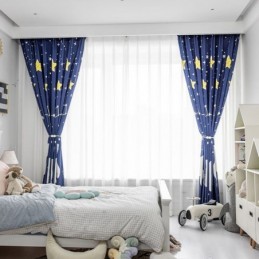 Bomullsgardin Måttbeställd Gardin Barnmodell Isbjörnstryck