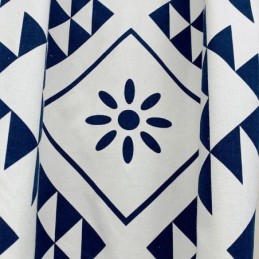 Nordiska Linnegardiner Geometriskt Tryckta För Vardagsrum Och Sovrum