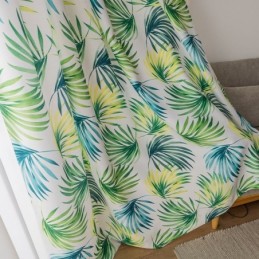 Måttbeställd Gardin Med Bladmönster I Nordisk Stil