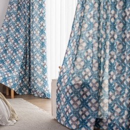 Bomullsgardin Måttbeställd Gardin Tryckt Nordisk Stil