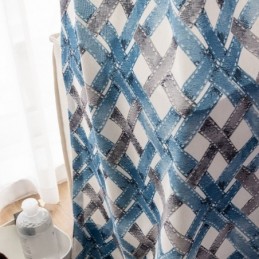 Bomullsgardin Måttbeställd Gardin Tryckt Nordisk Stil