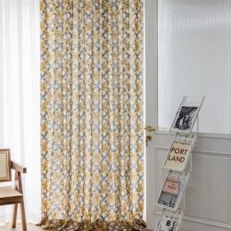 Bomullsgardin Måttbeställd Gardin Tryckt Nordisk Stil