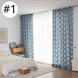 Bomullsgardin Måttbeställd Gardin Tryckt Nordisk Stil